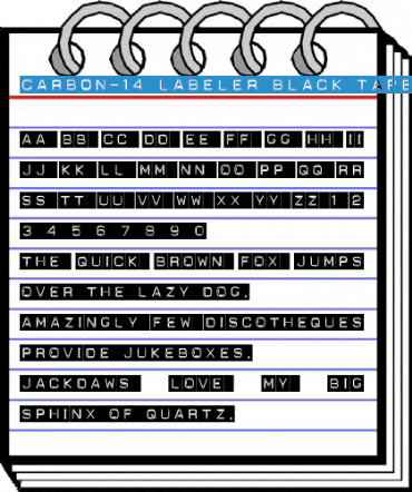 Carbon-14 Labeler Font