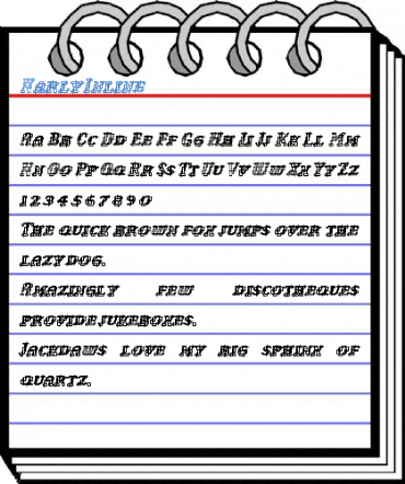 Narly Inline Font