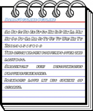 NarlyOutline Outline Font