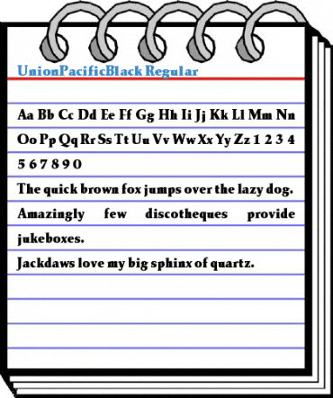 UnionPacificBlack Regular Font