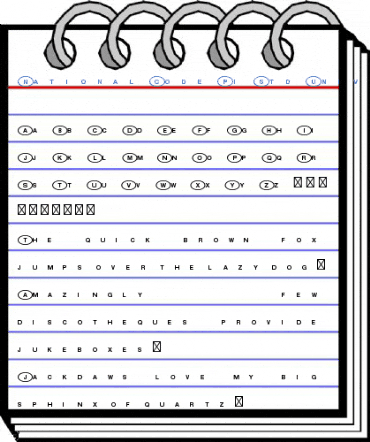 National Code Pi Std Universal Font