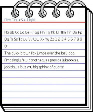 Neo Tech Std Light Font