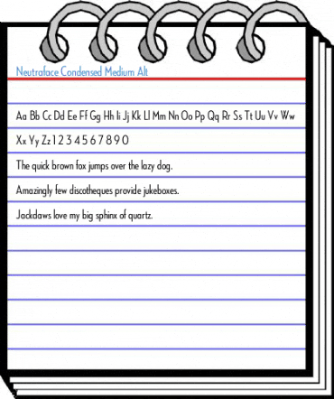 Neutraface Condensed Medium Alt Font
