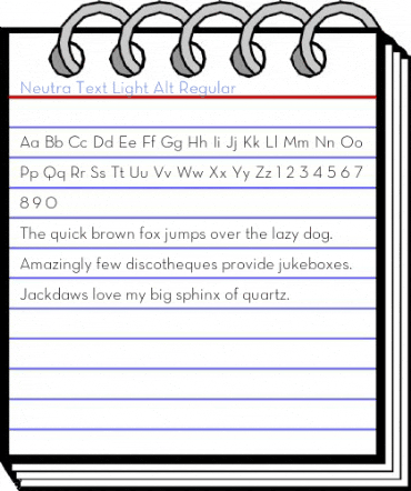 Neutra Text Light Alt Regular Font