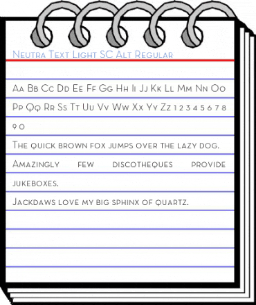 Neutra Text Light SC Alt Regular Font