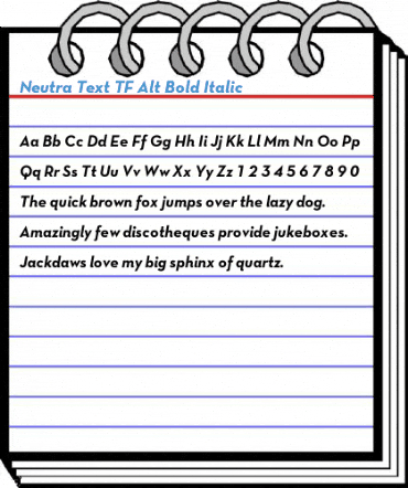 Neutra Text TF Alt Bold Italic Font