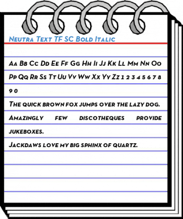 Neutra Text TF SC Bold Italic Font