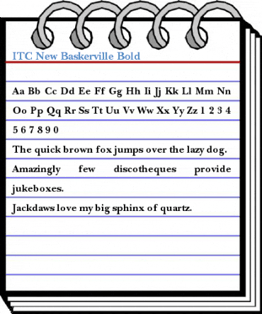 ITC New Baskerville Bold Font