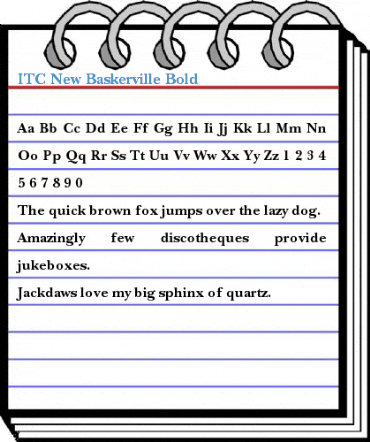 ITC New Baskerville Bold Font