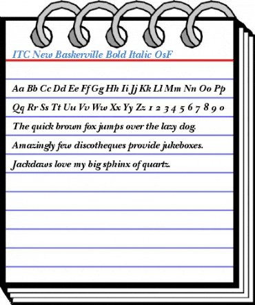 ITC New Baskerville Bold Italic OsF Font