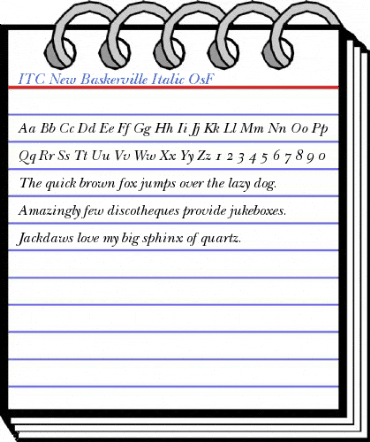 ITC New Baskerville Italic OsF Font