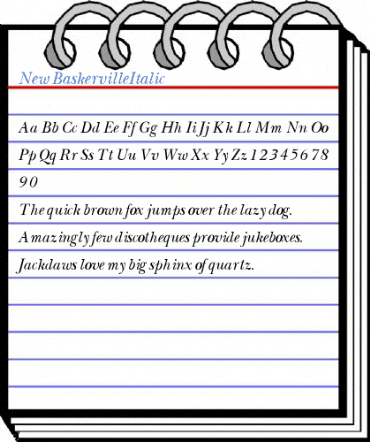 New BaskervilleItalic Font