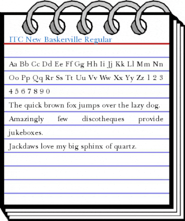 ITC New Baskerville Regular Font