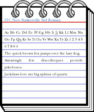 ITC New Baskerville Std Roman Font
