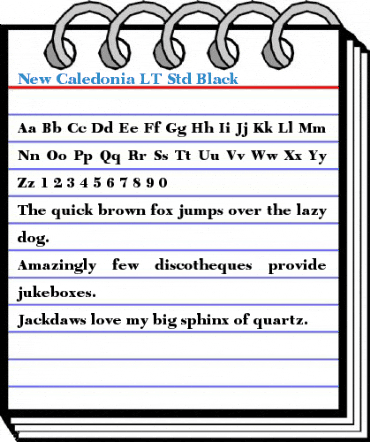 New Caledonia LT Std Black Font