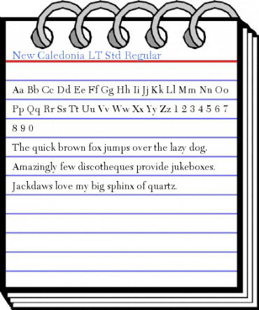 New Caledonia LT Std Regular Font