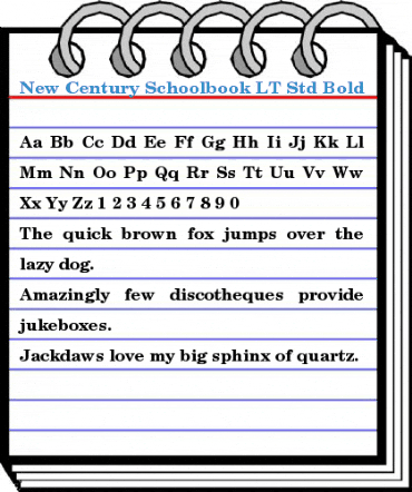 New Century Schoolbook LT Std Bold Font