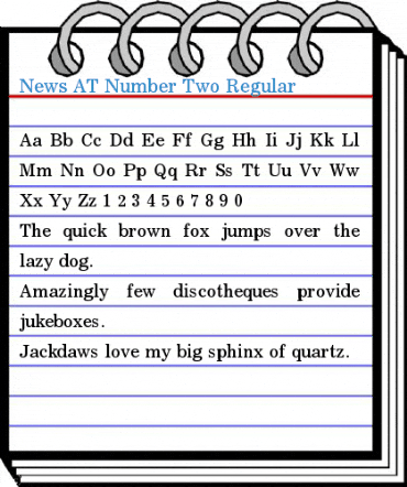 News AT Number Two Regular Font