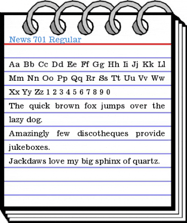 News 701 Regular Font