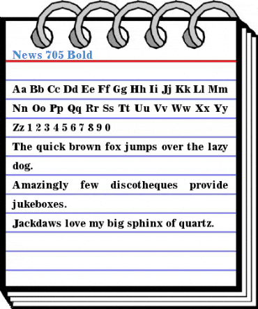 News 705 Bold Font