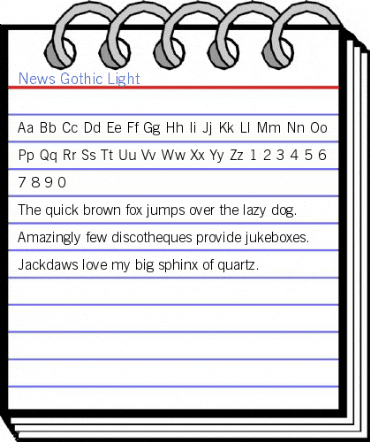 News Gothic Light Font