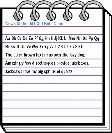 News Gothic MT Std Bold Cond Font