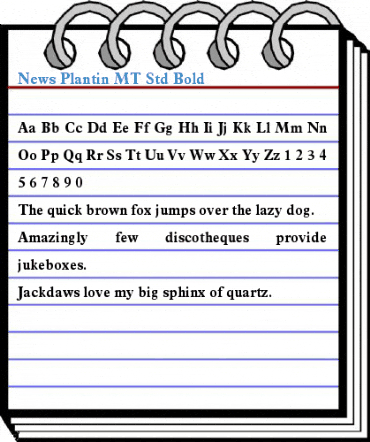 News Plantin MT Std Bold Font