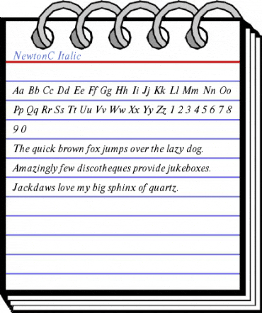 NewtonC Italic Font