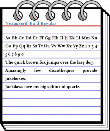 NexusSerif-Bold Regular Font