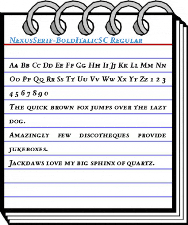 NexusSerif-BoldItalicSC Regular Font