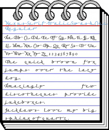 NexusSerif-ItalicSwashOne Regular Font
