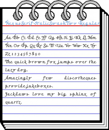 NexusSerif-ItalicSwashTwo Regular Font