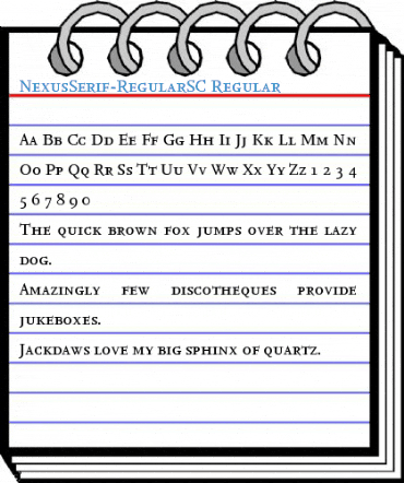 NexusSerif-RegularSC Regular Font