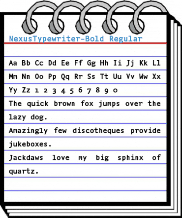 NexusTypewriter-Bold Regular Font