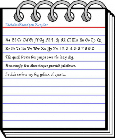 NicholiniBroadpen Regular Font