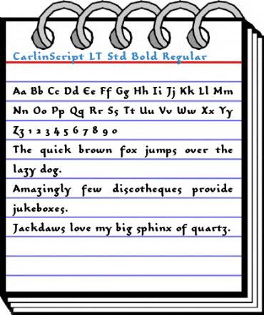 CarlinScript LT Std Bold Regular Font