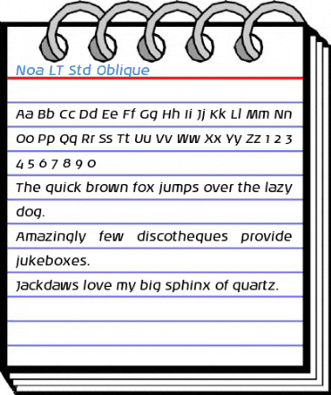 Noa LT Std Oblique Font