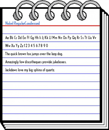 Nobel RegularCondensed Font