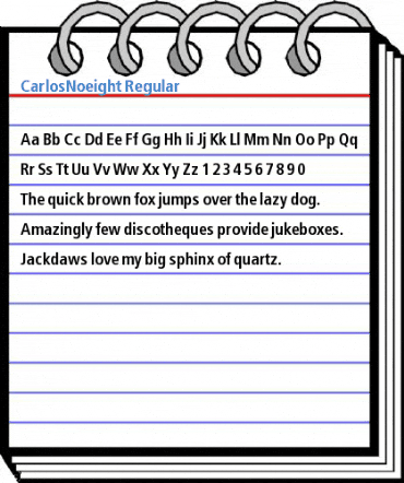 CarlosNoeight Regular Font