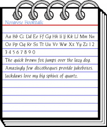Novarese BookItalic Font