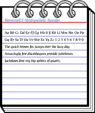 NovareseEF-MediumItalic Regular Font
