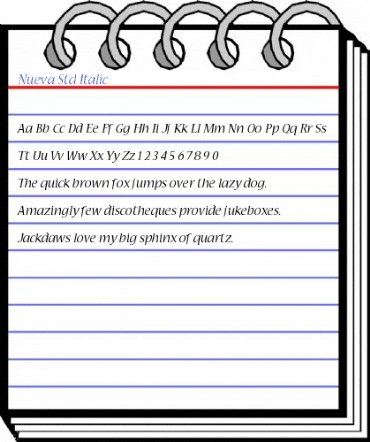 Nueva Std Italic Font