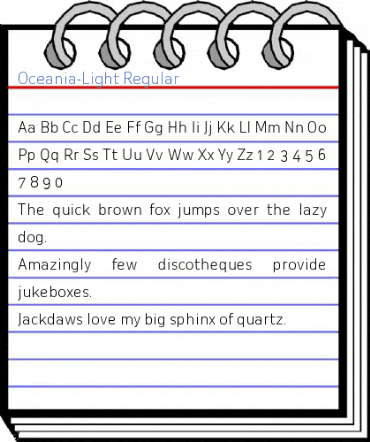 Oceania-Light Regular Font