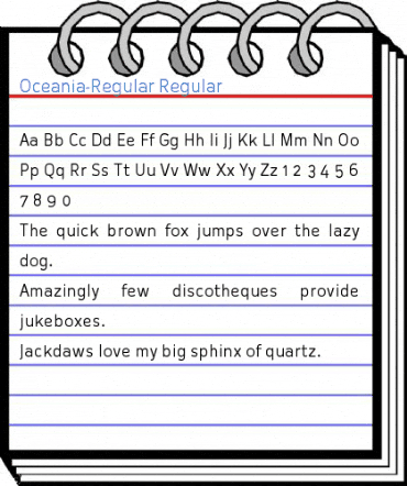 Oceania-Regular Regular Font
