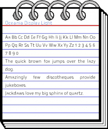 Oceania Display Light Font
