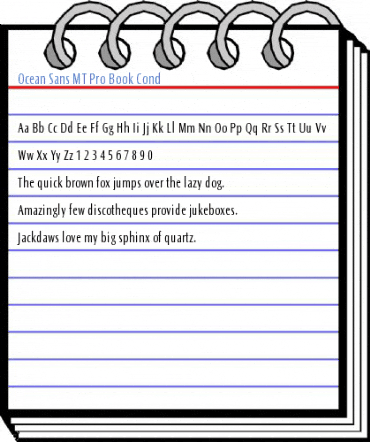 Ocean Sans MT Pro Book Cond Font