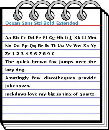 Ocean Sans Std Bold Extended Font