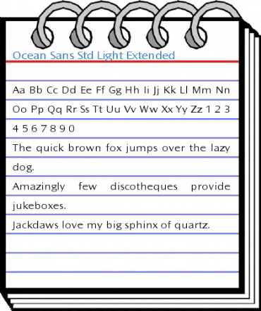 Ocean Sans Std Light Extended Font