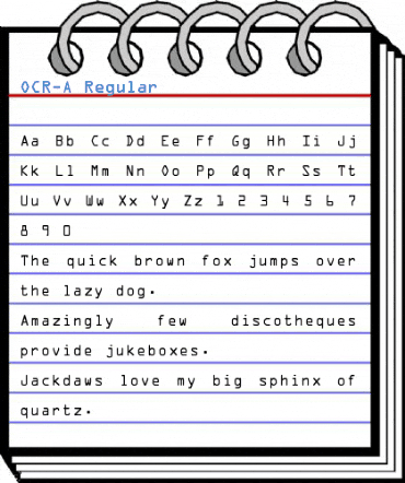 OCR-A Regular Font