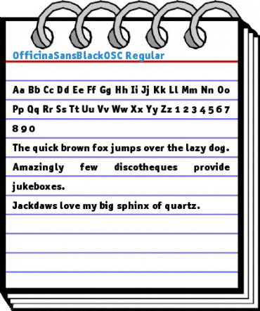 OfficinaSansBlackOSC Regular Font